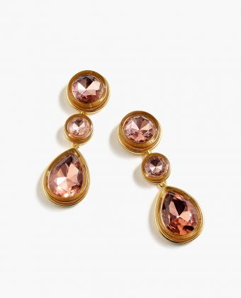Triple Stone Drop Earrings