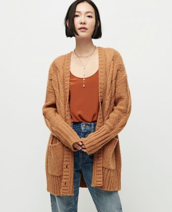 Chunky Cable-knit Oversized Cardigan